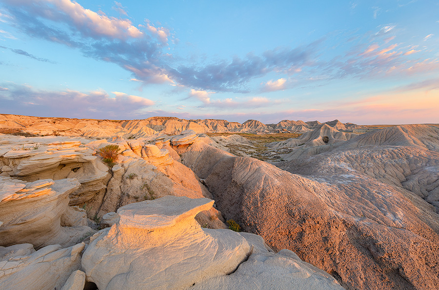 A scenic landscape photograph of the badlands Toadstool Geologic Park in western Nebraska. - Nebraska Photography