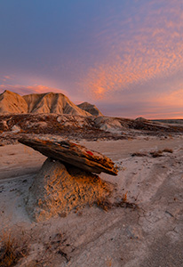 Landscape photograph of Toadstool Geologic Park in western Nebraska during an intense sunrise. - Nebraska Photograph