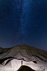 Landscape photograph of Toadstool Geologic Park in western Nebraska under the stars. - Nebraska Photograph