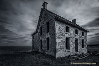 Gone Forever on the Nebraska Plains - An Abandoned Farm House Sits Alone on the Prairie