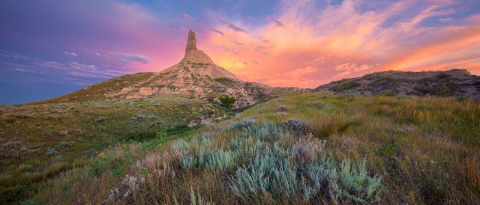A Beautiful Chimney Rock Sunset