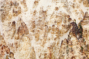 The canyon wall near the Lower Falls in the Grand Canyon of the Yellowstone rises almost 1,000 feet from the Yellowstone River. - Wyoming Landscape Photograph