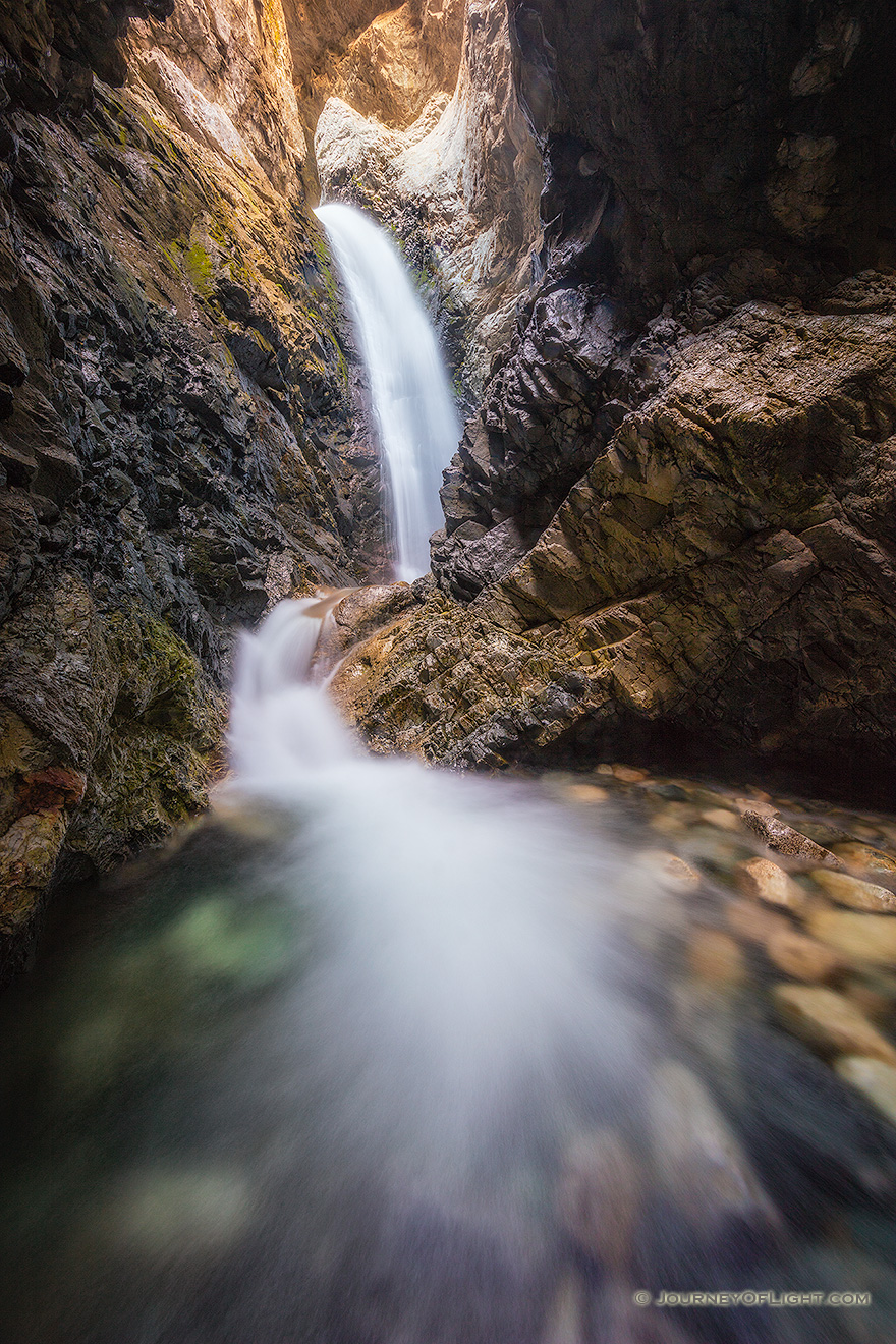 The lovely Zapata Falls near Great Sand Dunes National Park is hidden but accessible via a short walk up a creek. - Colorado Picture