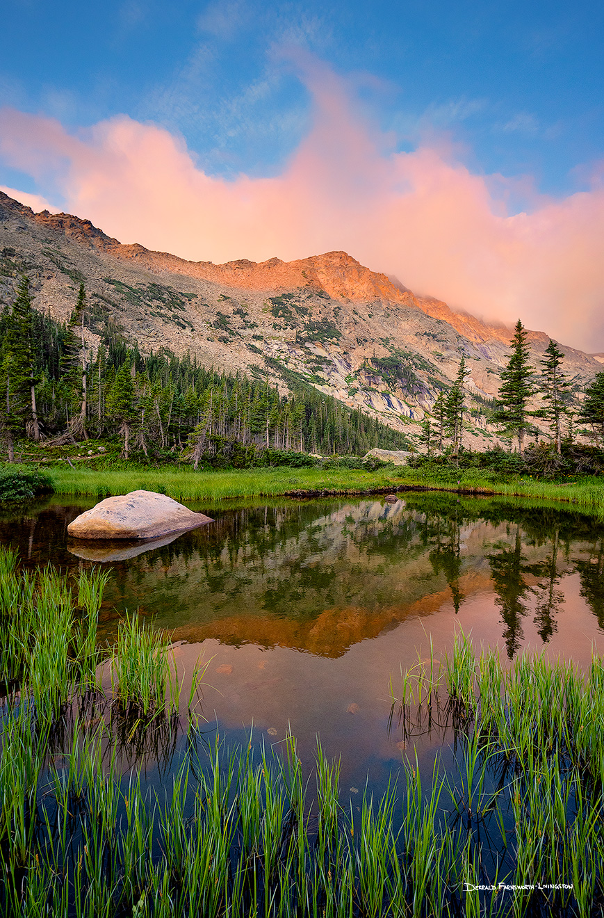 A scenic landscape photograph near Thunder Lake in the backcountry of Rocky Mountain National Park, Colorado. - Rocky Mountain NP Picture