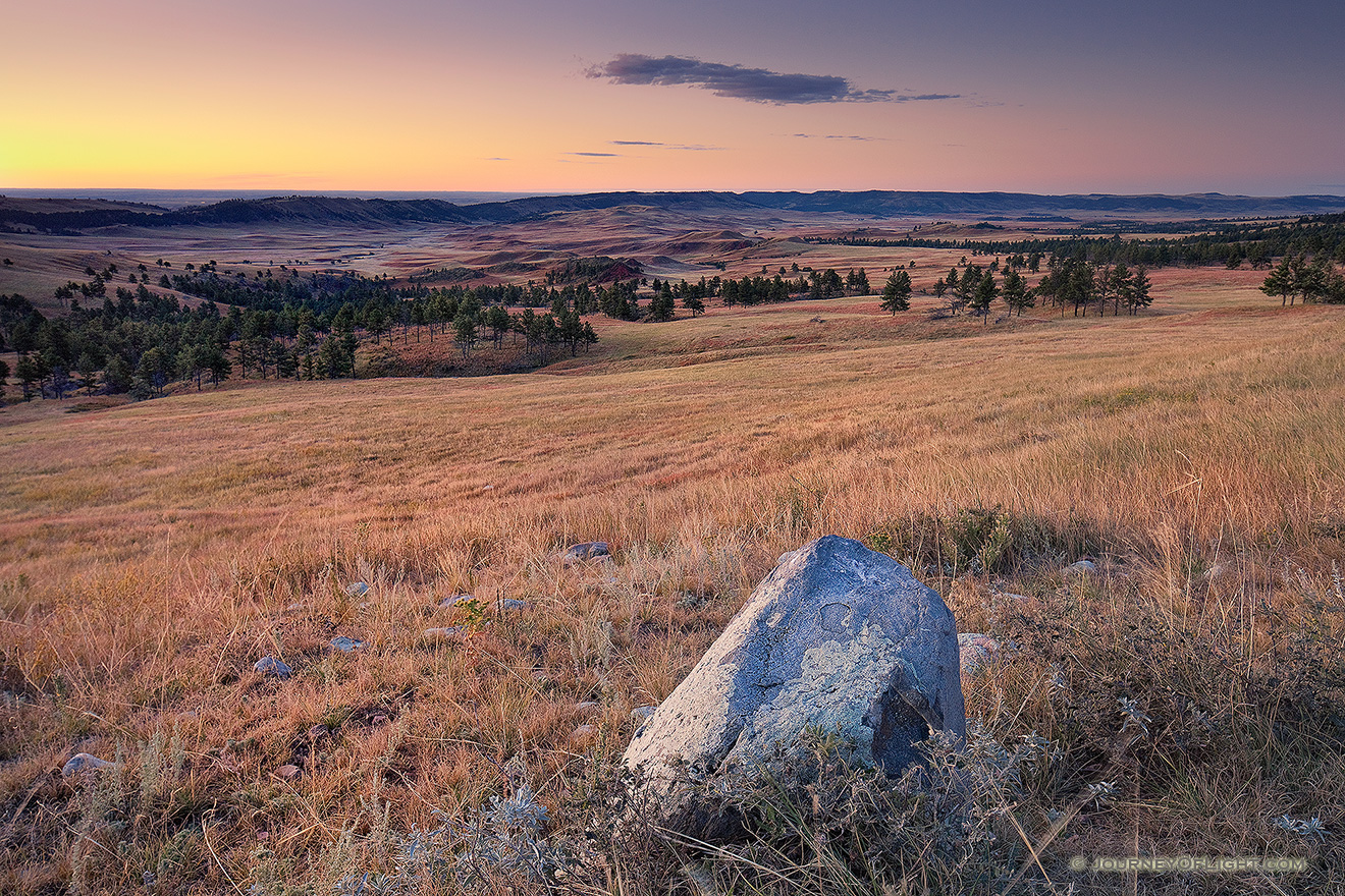 Trees and hills dominant the prairie landscape at Wind Cave National Park in South Dakota. - South Dakota Picture