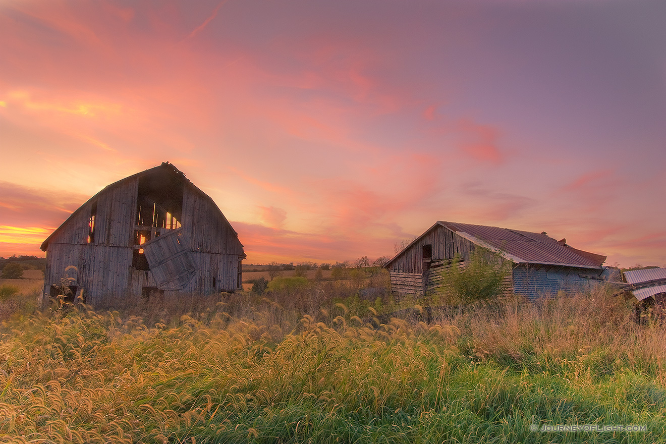 An old barn sits forgotten on a farm in Central Iowa. - Iowa Picture