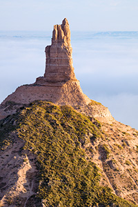 A landscape photograph of Chimney Rock National Historic Site in western Nebraska. - Nebraska Photograph