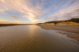 On a beautiful November morning clouds floated over the mouth of the Niobrara River on the Nebraska/South Dakota border. - Nebraska Photograph