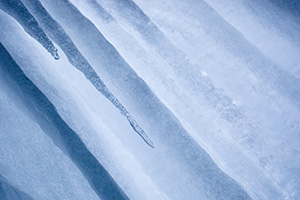 Ice formations behind a waterfall at Platte River State Park, Nebraska. - Nebraska Photograph