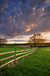 Sunset at Mahoney State Park near Ashland, Nebraska.  Eugene T. Mahoney State Park overlooks the picturesque valley of the Platte River near Ashland in southeast Saunders County.  - Nebraska Photograph