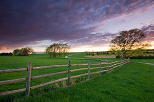 A photograph of a beautiful sunset at Mahoney State Park near Ashland, Nebraska. - Nebraska Photograph