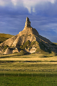 Chimney Rock, long a symbol of the state of Nebraska.  I captured this photograph as the warm morning light shone across the plains. - Nebraska Photograph