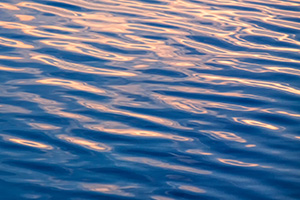 Ripples reflecting the rising sun on a lake at Mahoney State Park on a warm Mary morning. - Nebraska Photograph