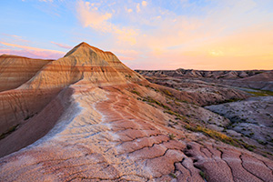 Scenic photograph of a beautiful sunrise over the Badlands National Park, South Dakota. - South Dakota Photograph