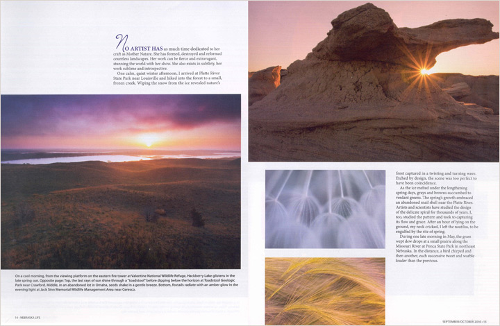 Nature's Design Story in Nebraska Life.  Contributed both text and photography. -  Picture