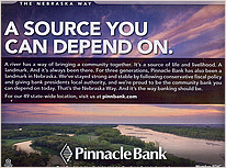 Pinnacle Bank Advertisement.  Contributed photograph. - Tear Sheet Photograph