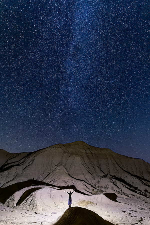 Landscape photograph of Toadstool Geologic Park in western Nebraska under the stars. - Nebraska Photography