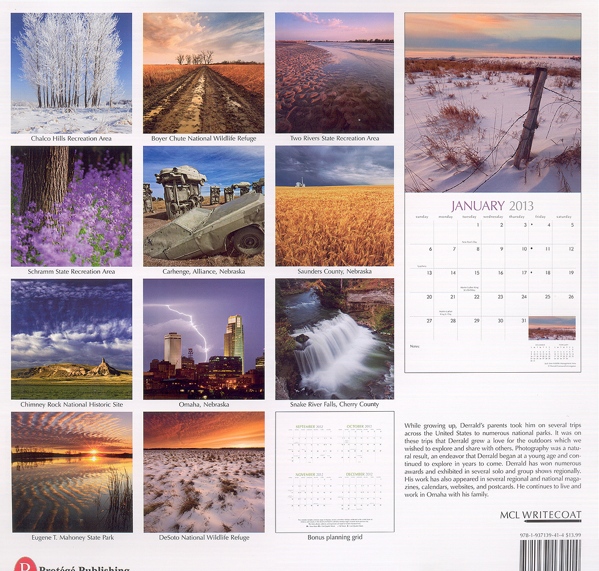 Calendar - 2013 Nebraska - Derrald Farnsworth-Livingston - Back