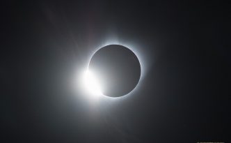 The Diamond Ring of the Total Solar Eclipse captured over Agate Fossil Beds National Monument in Northwestern Nebraska. - Agate Fossil Beds NM Photography