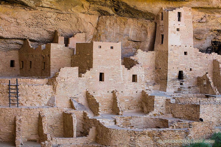 The well preserved Cliff Palace at Mesa Verde National Park stands as a reminder of how the Native American ancestors lived and worked hundreds of years ago. - Colorado Photography