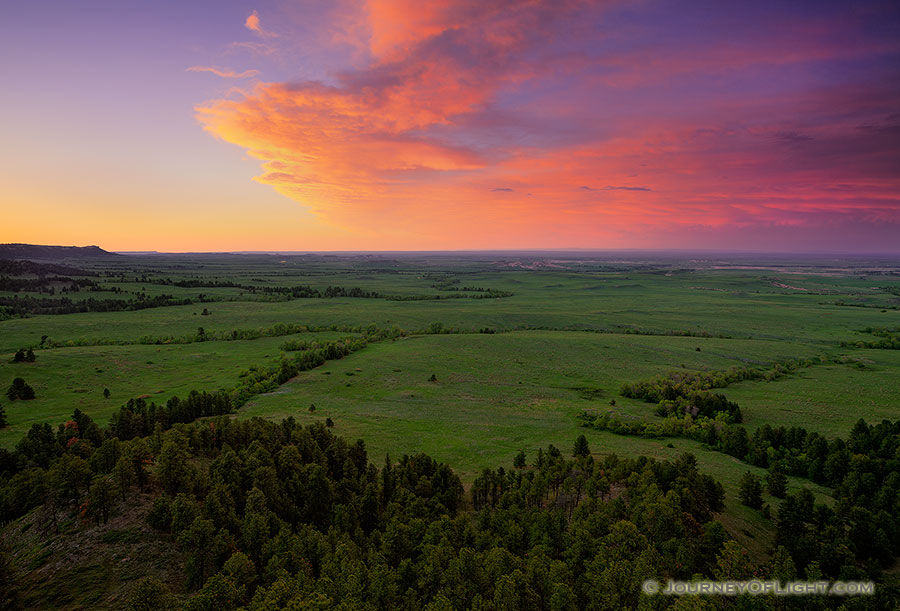 In the extreme Northwestern edge of Nebraska from high on the pine ridge escarpment looking northwest toward the Wyoming border. - Nebraska Photography