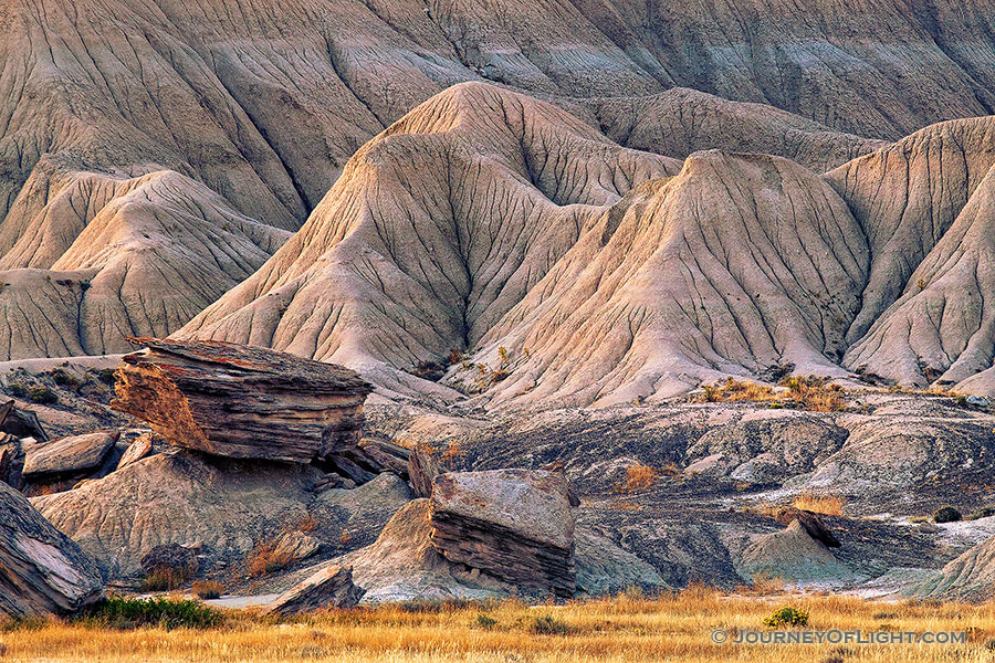 The last light of day touches the unique formations at Toadstool Geologic Park in western Nebraska. - Toadstool Photography
