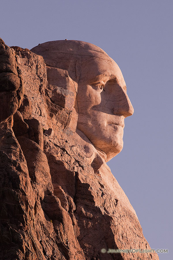 Washington's profile in the Black Hills of South Dakota. - Mt. Rushmore NM Photography