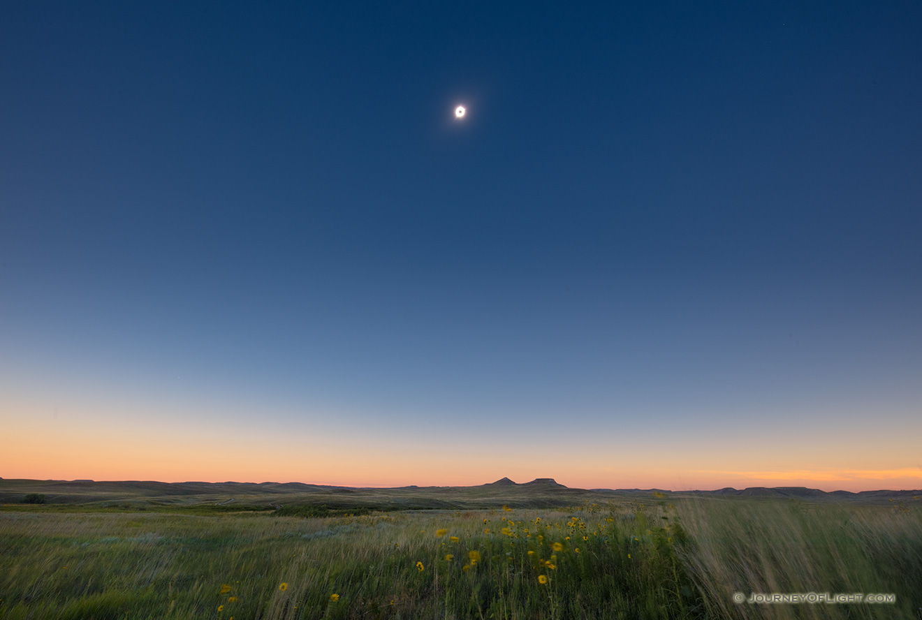 During Totality of the Total Solar Eclipse Agate Fossil Beds National Monument appears to plunge briefly into twilight while the sun - Agate Fossil Beds NM Picture