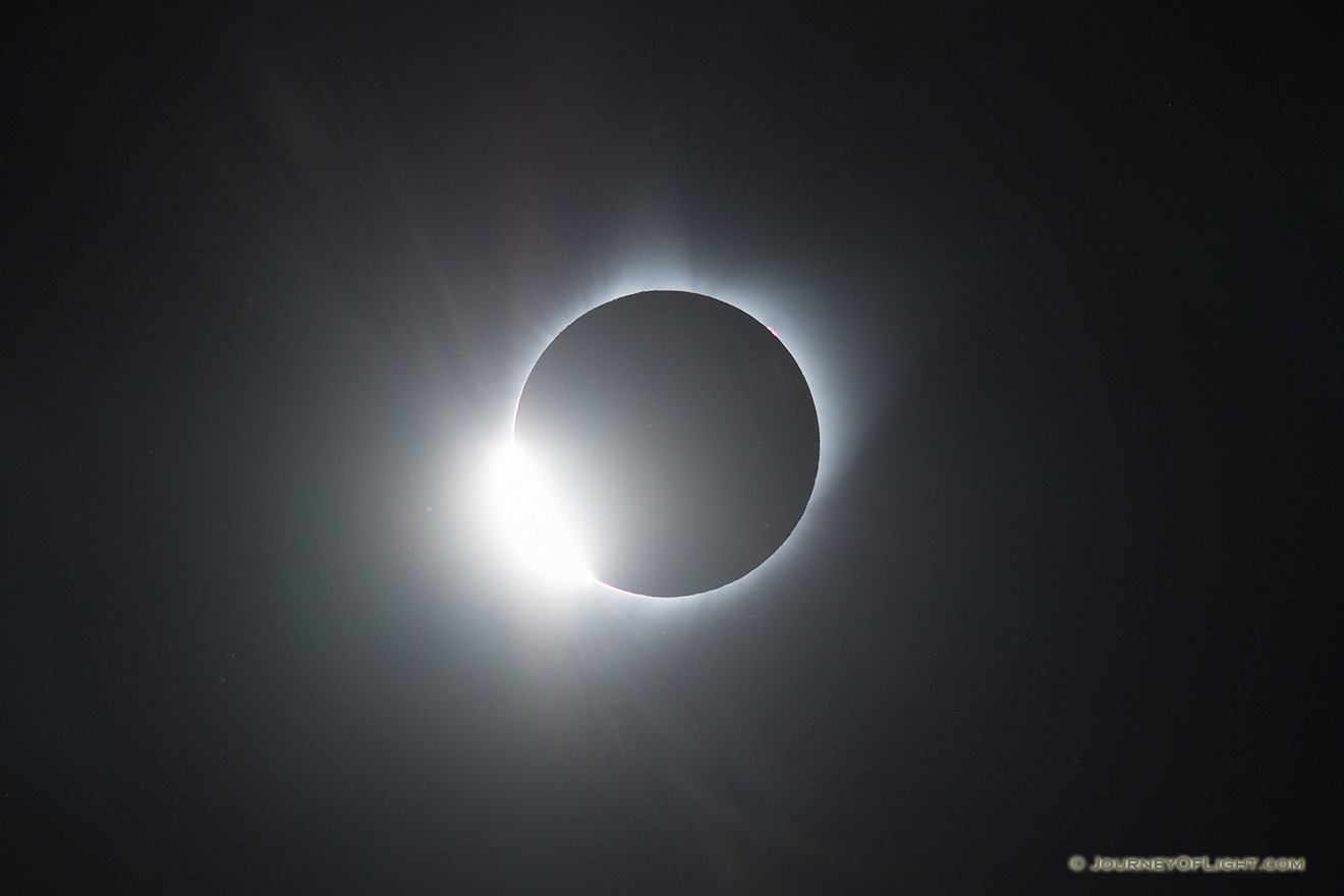 The Diamond Ring of the Total Solar Eclipse captured over Agate Fossil Beds National Monument in Northwestern Nebraska. - Agate Fossil Beds NM Picture