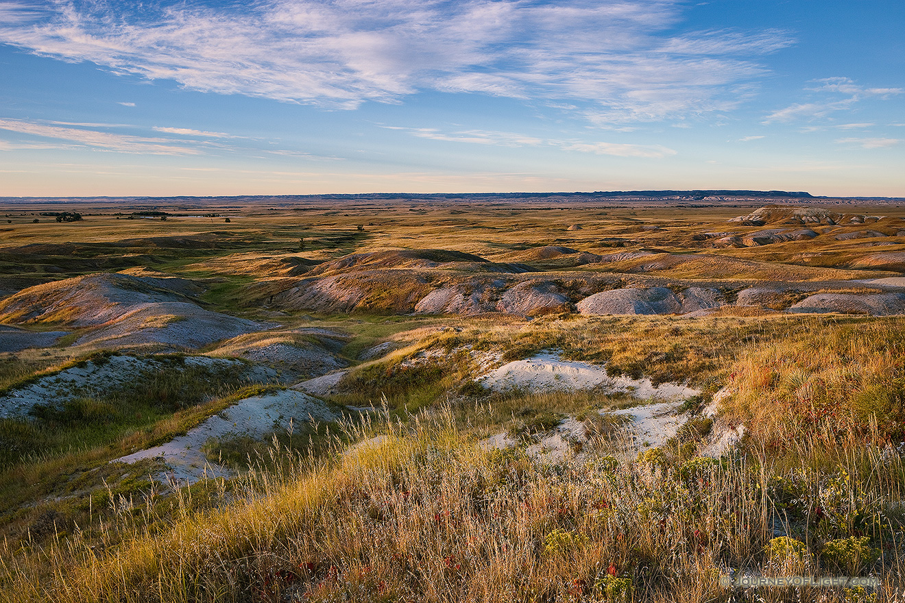 Morning comes and the sun shines across the grasslands of the Oglala National Grassland. - Nebraska Picture