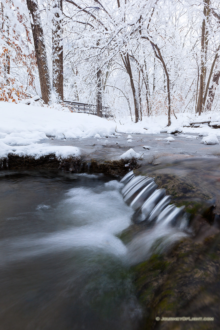 A cold stream flows through Platte River State Park in eastern Nebraska on a winter's day. - Platte River SP Picture