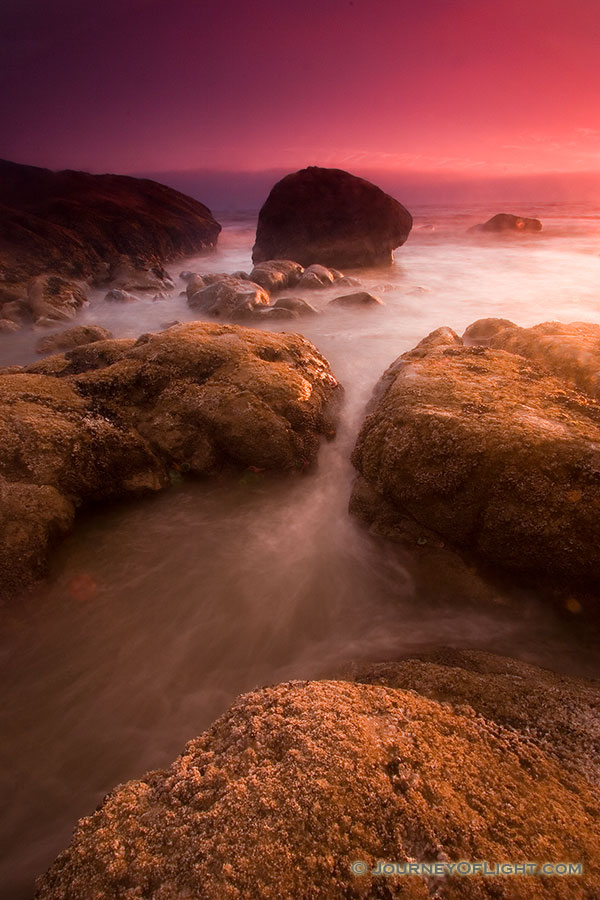 Wave after wave creates a calming beat against the rocks in a small inlet on Beach #4 on the Olympic Pennisula of Washington. - Pacific Northwest Photography