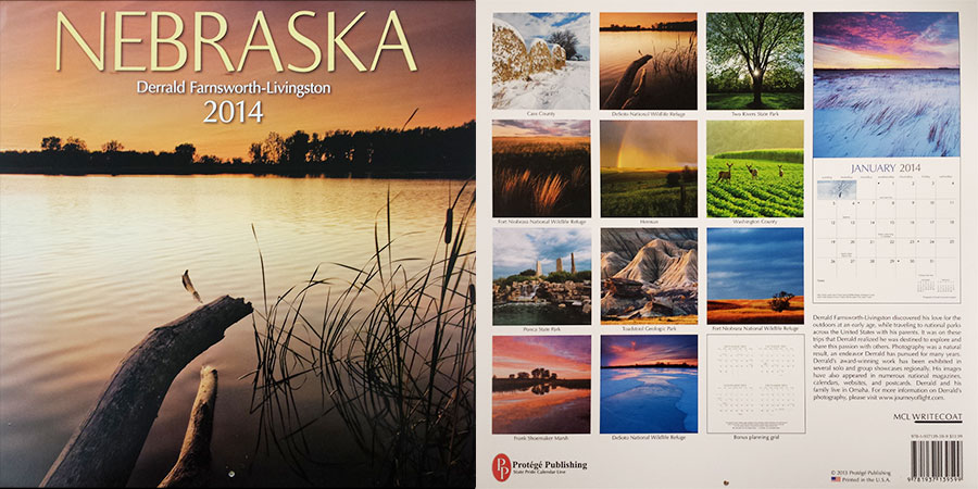 2014 Nebraska State Pride Calendar.  Sold in Costco, Barnes and Noble, and Calendar Club.  Contributed All Photography. -  Picture
