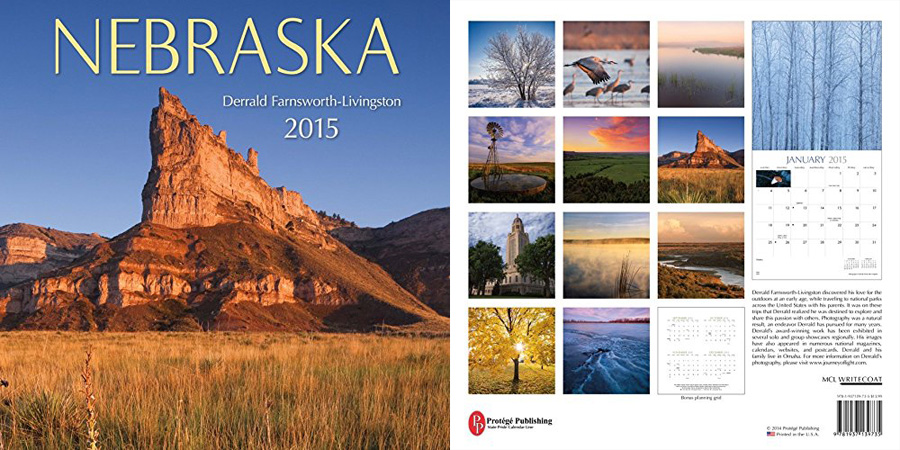 2015 Nebraska State Pride Calendar.  Sold in Costco, Amazon, and Calendar Club.  Contributed All Photography. -  Photography